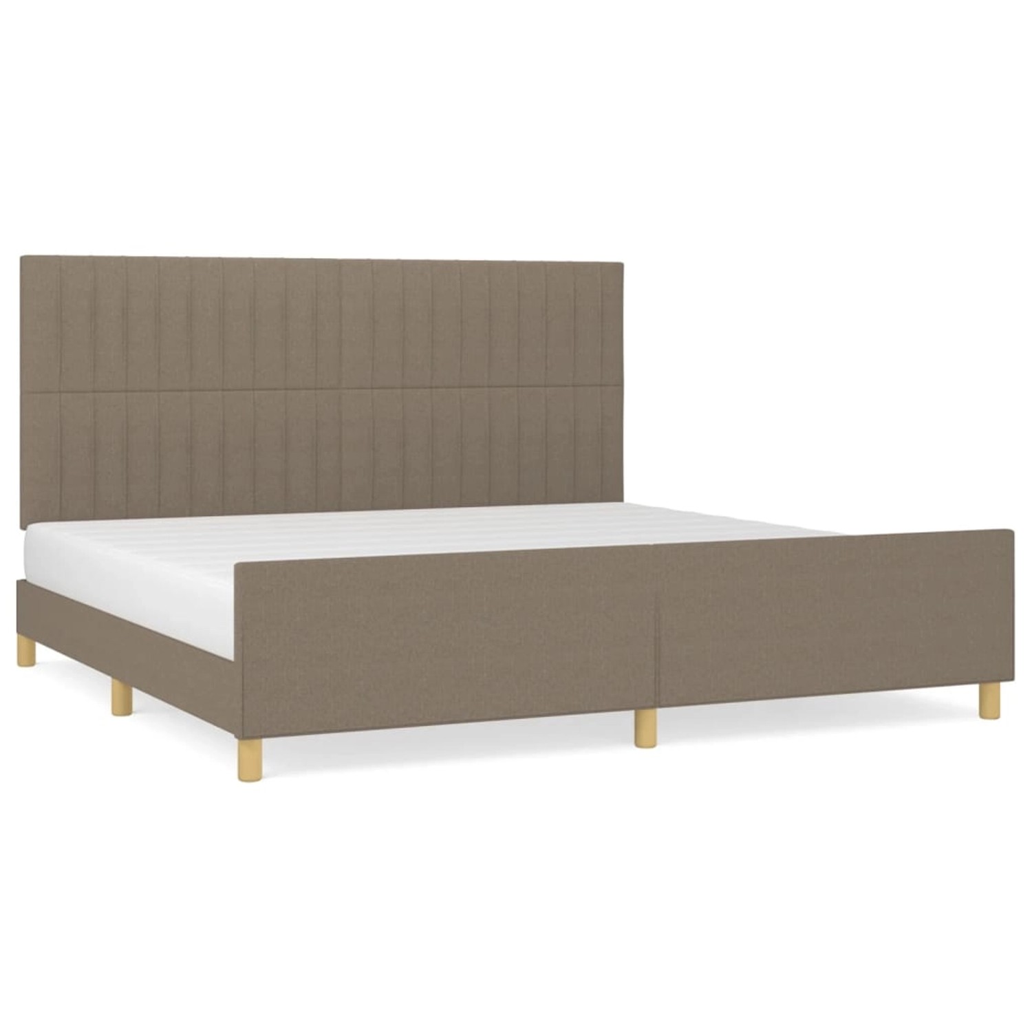 vidaXL Bettgestell mit Kopfteil Taupe 200x200 cm Stoff Modell 21359445 vidaXL Bettgestell mit Kopfteil Taupe 200x200 cm Stoff Modell 21359445 von VIDAXL