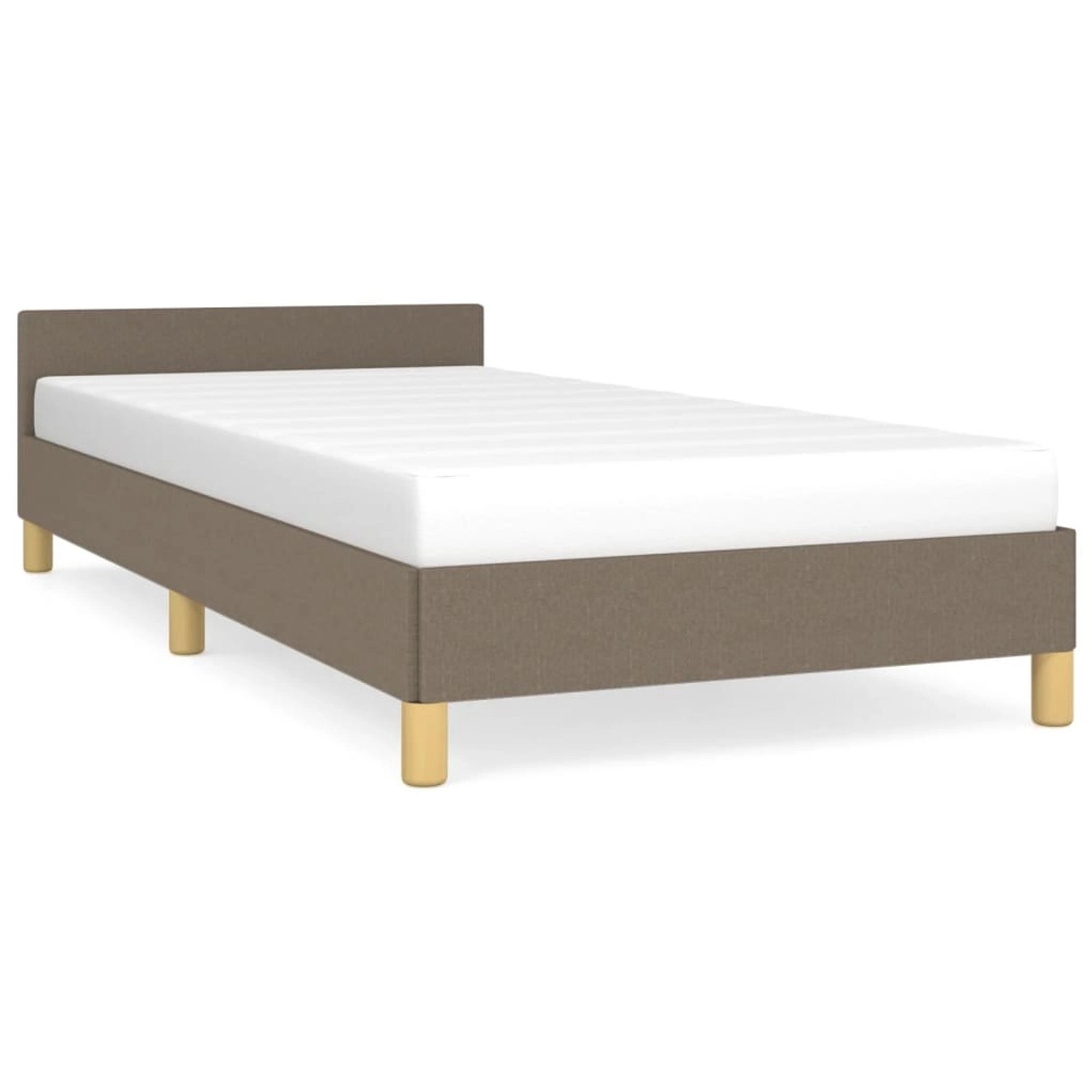 vidaXL Bettgestell mit Kopfteil Taupe 80x200 cm Stoff Modell 11368940 von VIDAXL