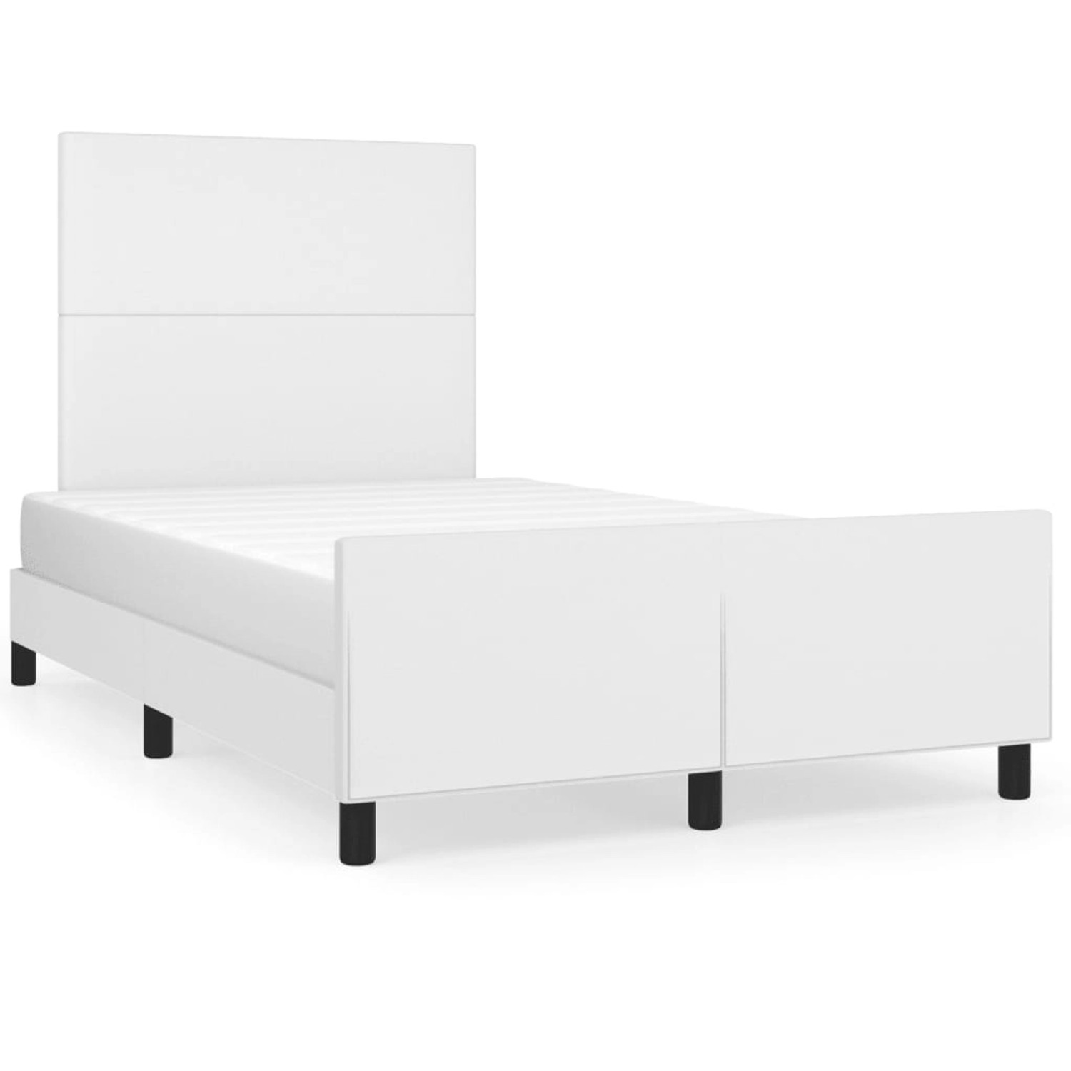 vidaXL Bettgestell mit Kopfteil Weiß 120x200 cm Kunstleder Modell 21370678 vidaXL Bettgestell mit Kopfteil Weiß 120x200 cm Kunstleder Modell 21370678 von VIDAXL