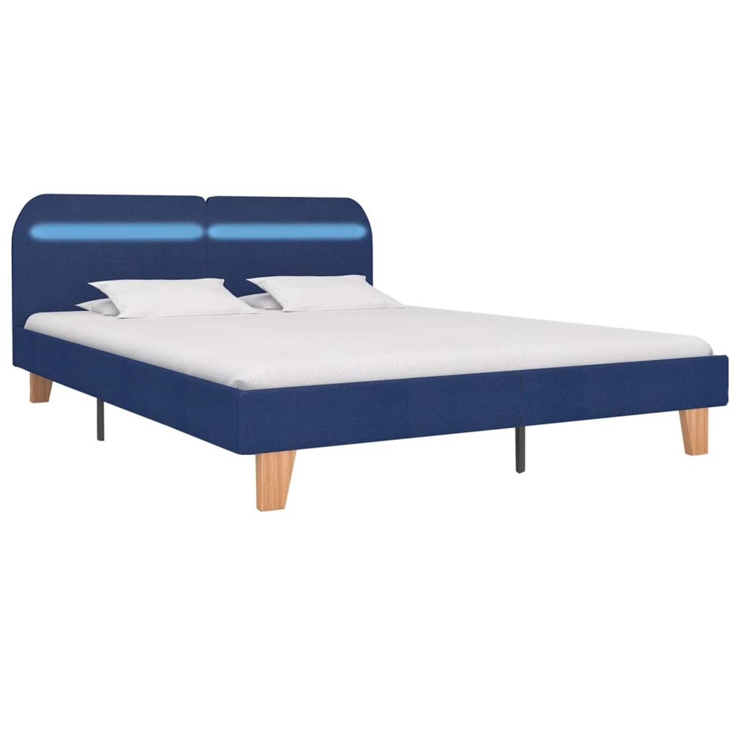vidaXL Bettgestell mit LED Blau Stoff 180x200 cm Modell 1615735 vidaXL Bettgestell mit LED Blau Stoff 180x200 cm Modell 1615735 von VIDAXL