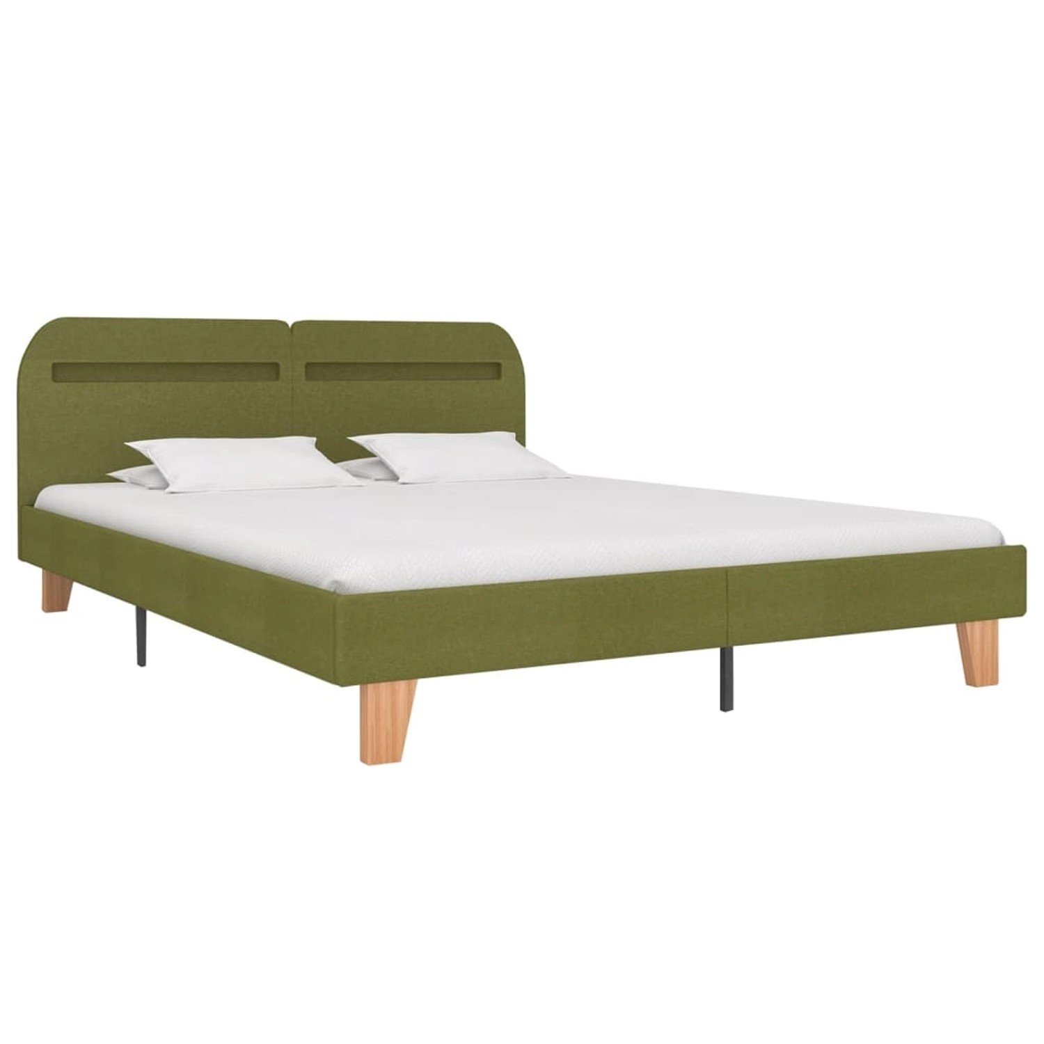 vidaXL Bettgestell mit LED Grün Stoff 180x200 cm Modell 1615740 vidaXL Bettgestell mit LED Grün Stoff 180x200 cm Modell 1615740 von VIDAXL
