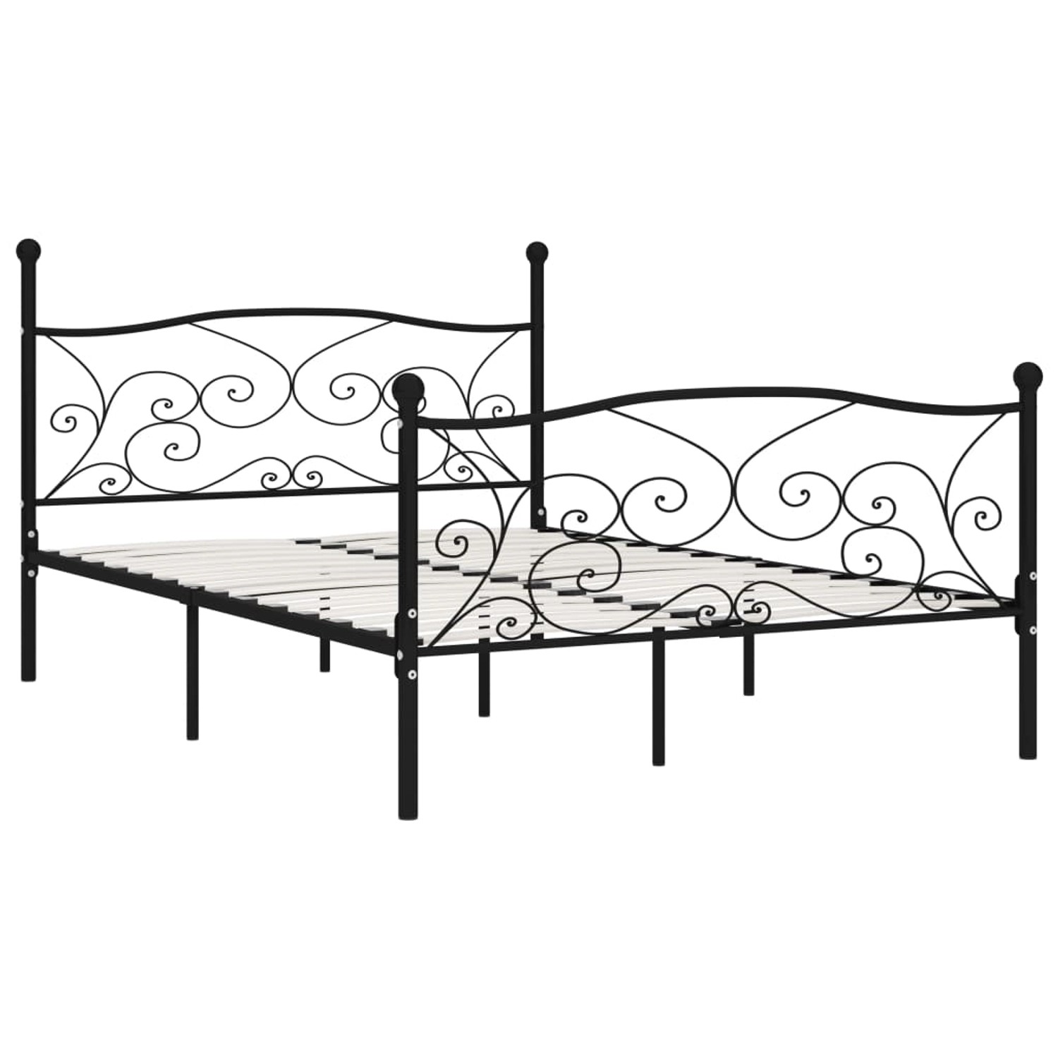 vidaXL Bettgestell mit Lattenrost Schwarz Metall 120 x 200 cm Modell 1618225 vidaXL Bettgestell mit Lattenrost Schwarz Metall 120 x 200 cm Modell 1618225 von VIDAXL