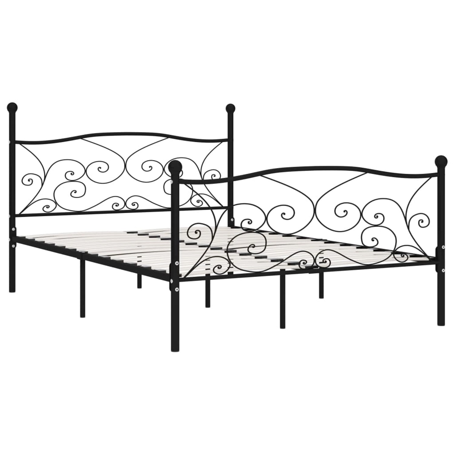 vidaXL Bettgestell mit Lattenrost Schwarz Metall 160 x 200 cm Modell 1618227 vidaXL Bettgestell mit Lattenrost Schwarz Metall 160 x 200 cm Modell 1618227 von VIDAXL