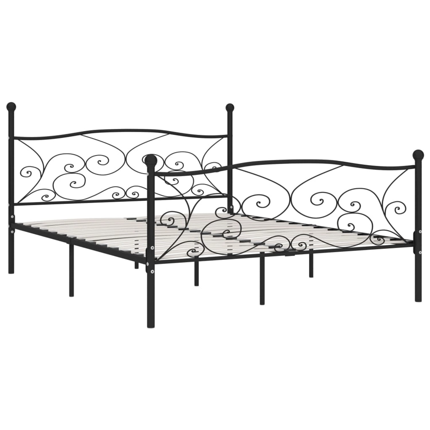 vidaXL Bettgestell mit Lattenrost Schwarz Metall 200 x 200 cm Modell 1618229 vidaXL Bettgestell mit Lattenrost Schwarz Metall 200 x 200 cm Modell 1618229 von VIDAXL