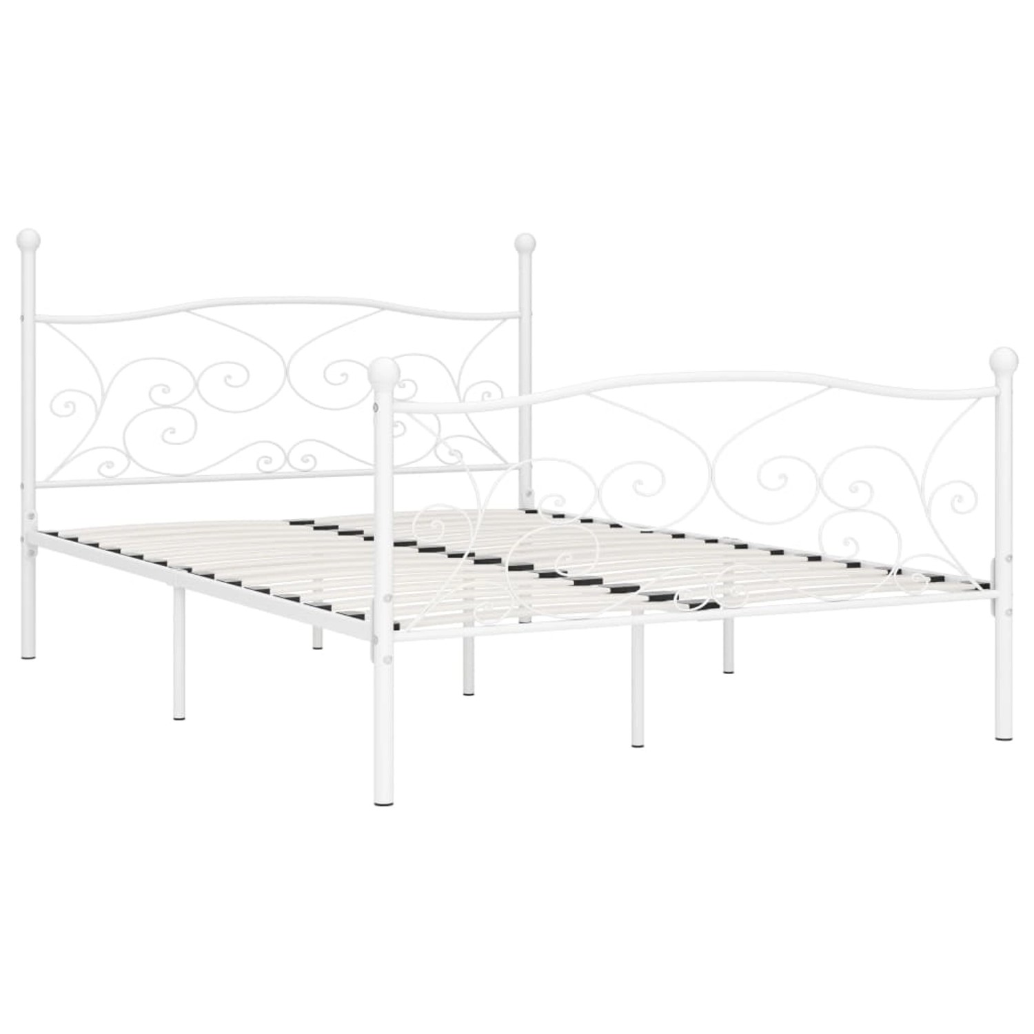 vidaXL Bettgestell mit Lattenrost Weiß Metall 120x200 cm618218 vidaXL Bettgestell mit Lattenrost Weiß Metall 120x200 cm618218 von VIDAXL
