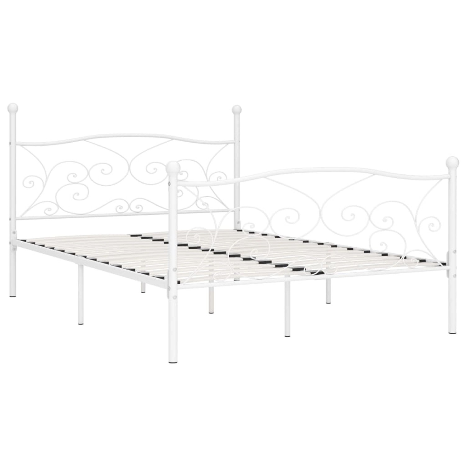 vidaXL Bettgestell mit Lattenrost Weiß Metall 160 x 200 cm Modell 1618220 vidaXL Bettgestell mit Lattenrost Weiß Metall 160 x 200 cm Modell 1618220 von VIDAXL