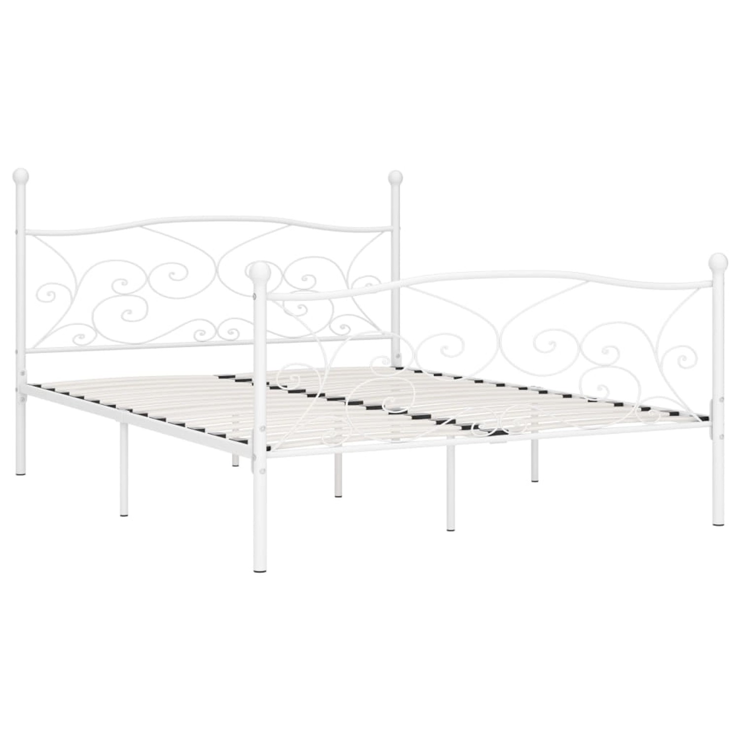 vidaXL Bettgestell mit Lattenrost Weiß Metall 200 x 200 cm Modell 1618222 vidaXL Bettgestell mit Lattenrost Weiß Metall 200 x 200 cm Modell 1618222 von VIDAXL