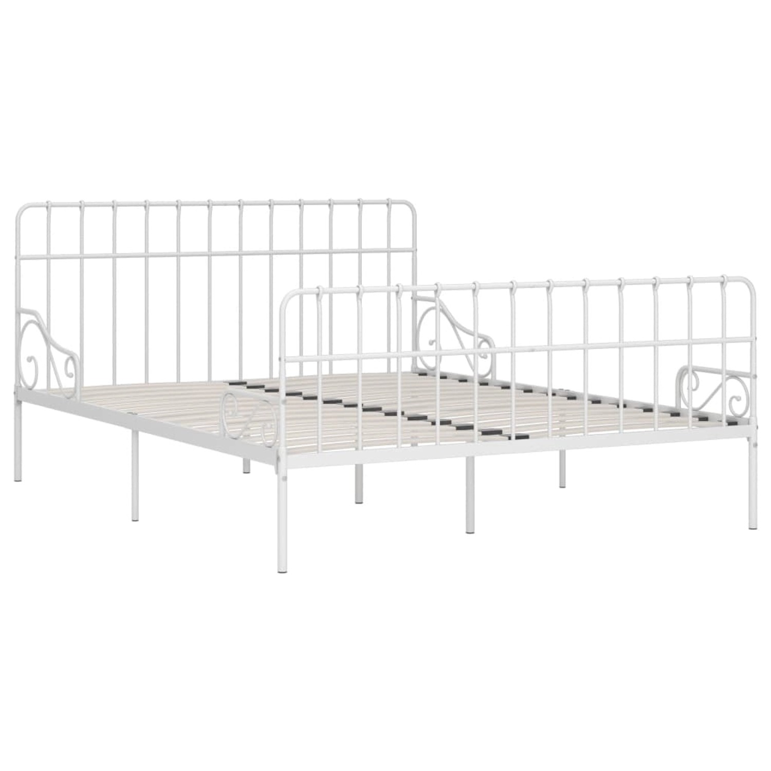 vidaXL Bettgestell mit Lattenrost Weiß Metall 200 x 200 cm618376 vidaXL Bettgestell mit Lattenrost Weiß Metall 200 x 200 cm618376 von VIDAXL