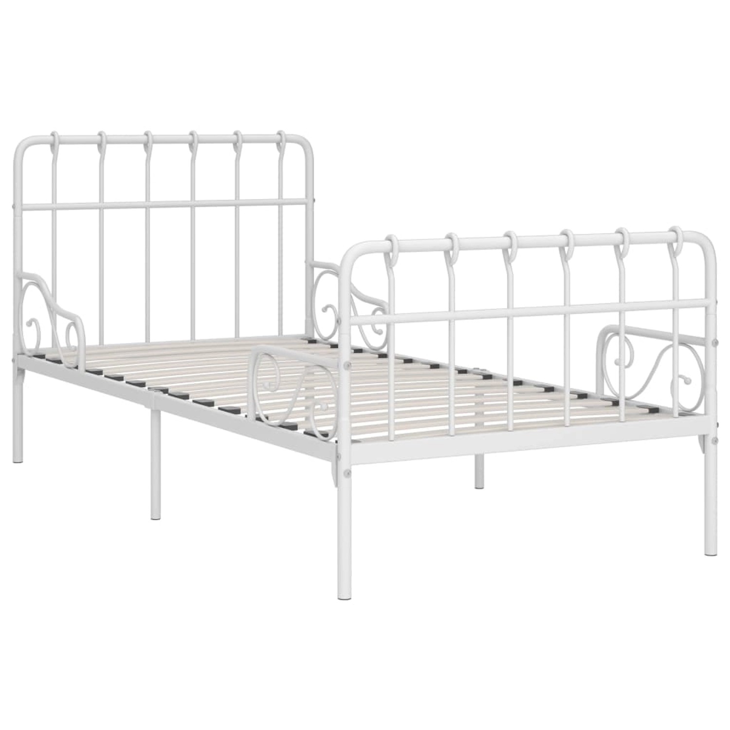 vidaXL Bettgestell mit Lattenrost Weiß Metall 90x200 cm618370 vidaXL Bettgestell mit Lattenrost Weiß Metall 90x200 cm618370 von VIDAXL