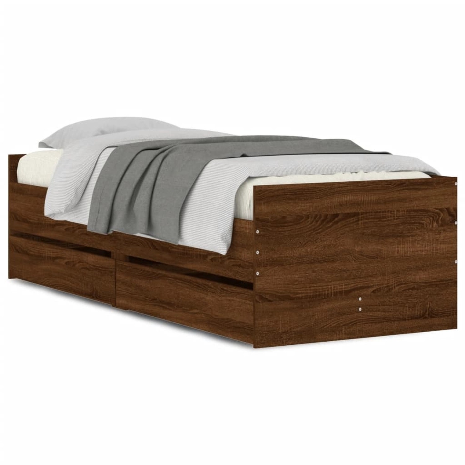 vidaXL Bettgestell mit Schubladen Braun Eichen-Optik 90x190 cm Modell 41953483 von VIDAXL
