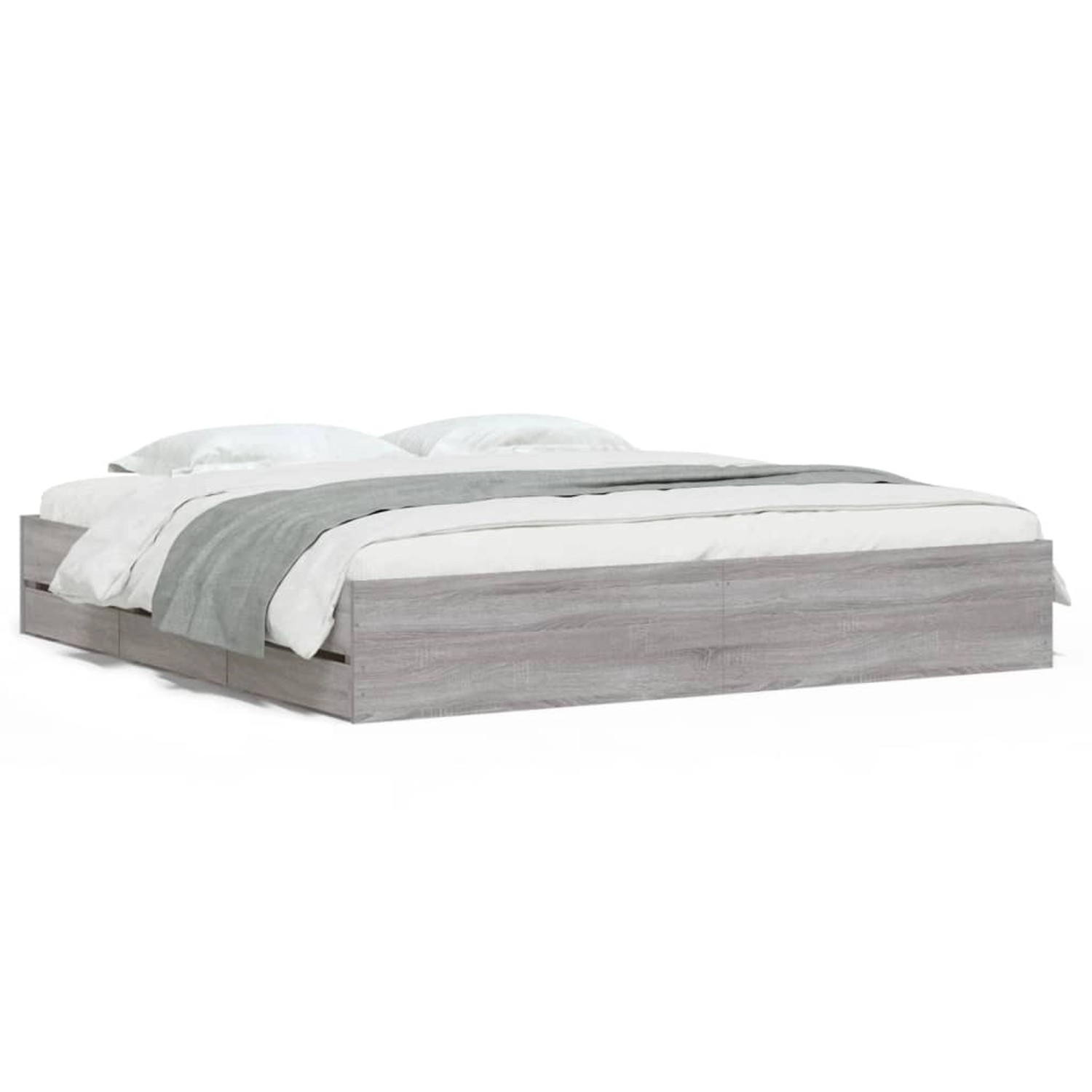 vidaXL Bettgestell mit Schubladen Grau Sonoma 160x200 cm Holzwerkstoff1953839 vidaXL Bettgestell mit Schubladen Grau Sonoma 160x200 cm Holzwerkstoff1953839 von VIDAXL