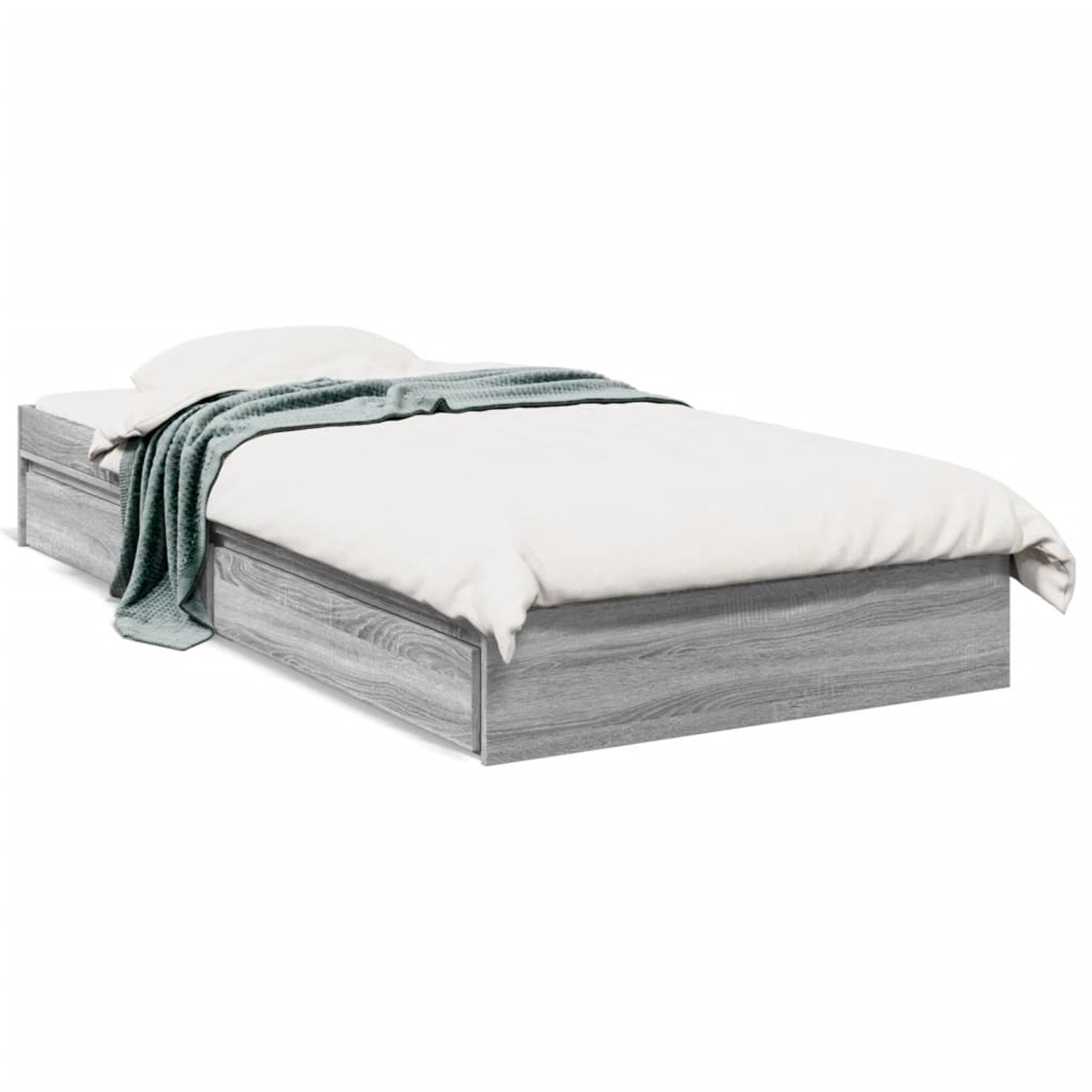 vidaXL Bettgestell mit Schubladen Grau Sonoma 90x190 cm Holzwerkstoff Modell 12008923 vidaXL Bettgestell mit Schubladen Grau Sonoma 90x190 cm Holzwerkstoff Modell 12008923 von VIDAXL