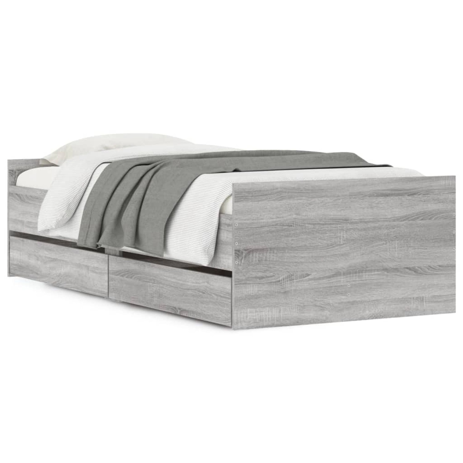 vidaXL Bettgestell mit Schubladen Grau Sonoma 90x190 cm1938034 vidaXL Bettgestell mit Schubladen Grau Sonoma 90x190 cm1938034 von VIDAXL