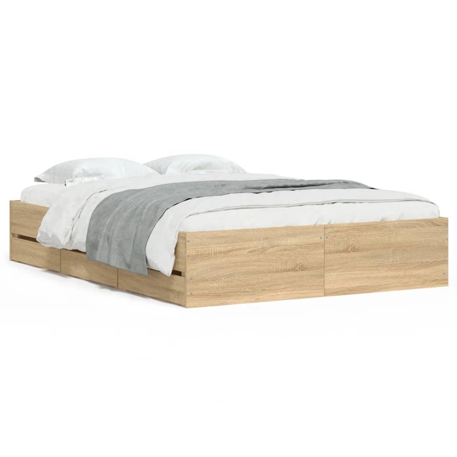 vidaXL Bettgestell mit Schubladen Sonoma-Eiche 120x200cm Holzwerkstoff1938423 vidaXL Bettgestell mit Schubladen Sonoma-Eiche 120x200cm Holzwerkstoff1938423 von VIDAXL