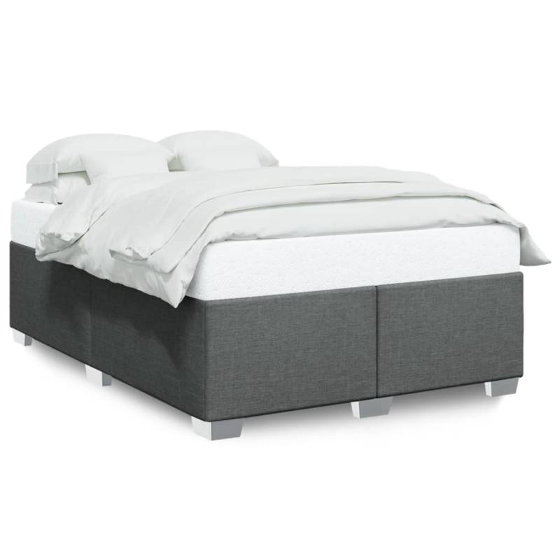 vidaXL Bettgestell ohne Matratze Dunkelgrau 160x200 cm Stoff2097205 von VIDAXL