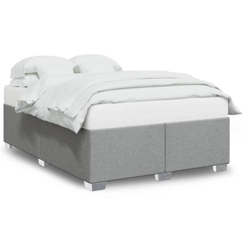vidaXL Bettgestell ohne Matratze Hellgrau 140x190 cm Stoff2097204 von VIDAXL