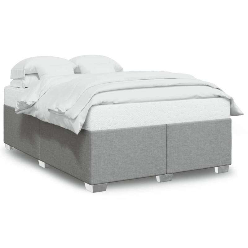 vidaXL Bettgestell ohne Matratze Hellgrau 140x200 cm Stoff2097201 von VIDAXL