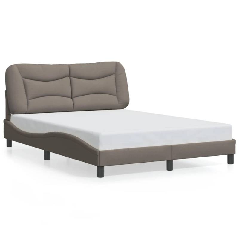 vidaXL Bettgestell ohne Matratze Hvar Taupe 140x190 cm Stoff 3207769 vidaXL Bettgestell ohne Matratze Hvar Taupe 140x190 cm Stoff 3207769 von VIDAXL