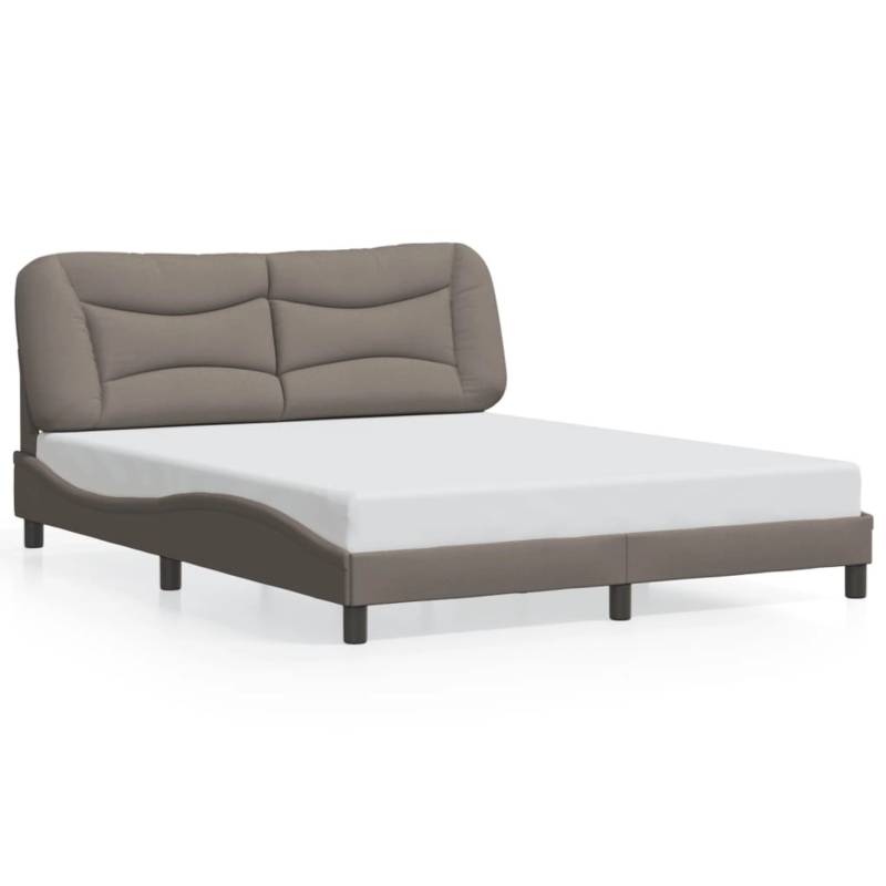 vidaXL Bettgestell ohne Matratze Hvar Taupe 160x200 cm Stoff 3207783 vidaXL Bettgestell ohne Matratze Hvar Taupe 160x200 cm Stoff 3207783 von VIDAXL