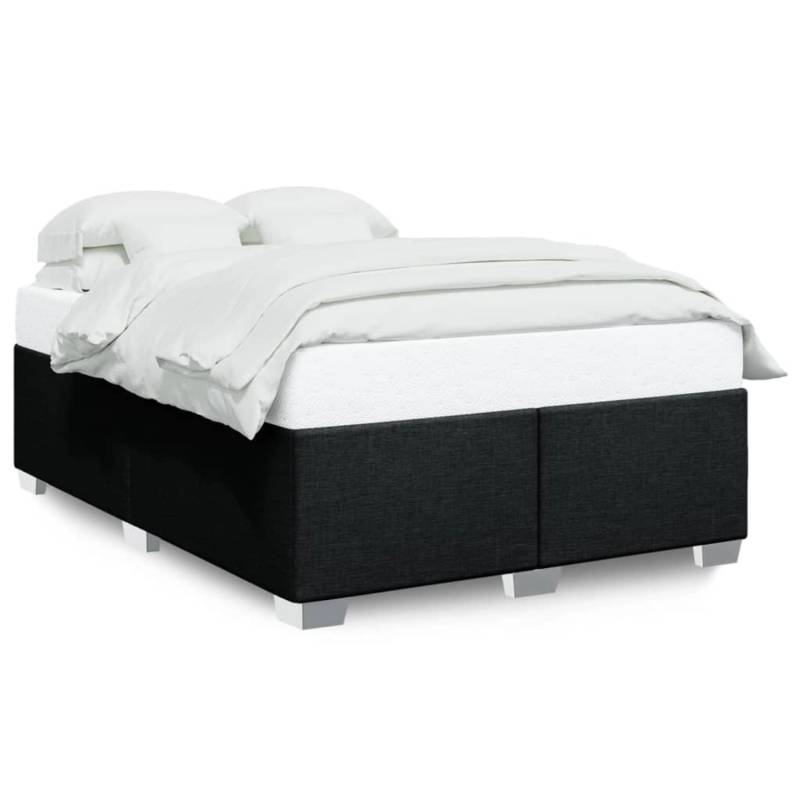 vidaXL Bettgestell ohne Matratze Schwarz 140x200 cm Stoff2101088 von VIDAXL