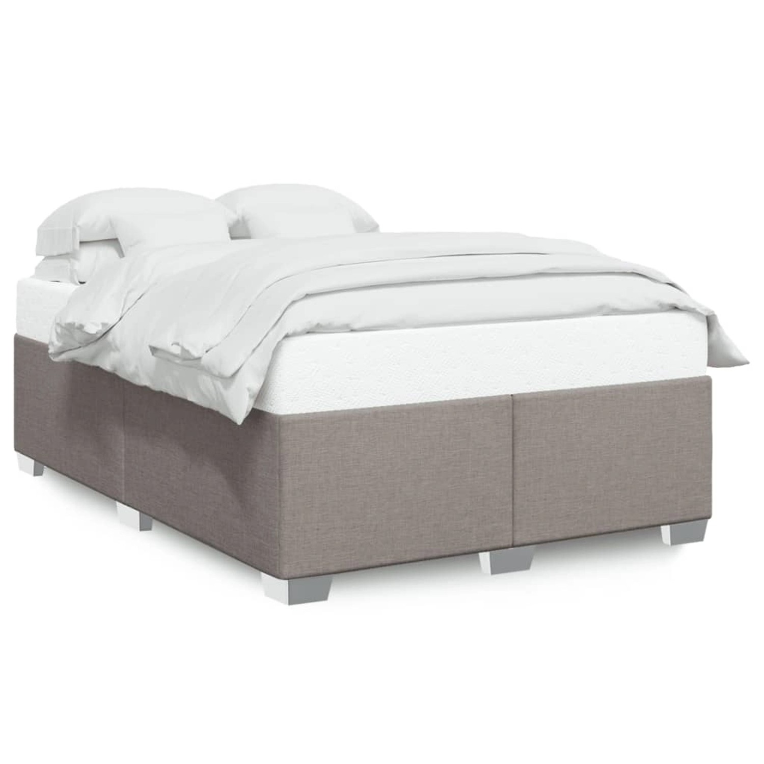 vidaXL Bettgestell ohne Matratze Taupe 140x200 cm Stoff2101091 vidaXL Bettgestell ohne Matratze Taupe 140x200 cm Stoff2101091 von VIDAXL