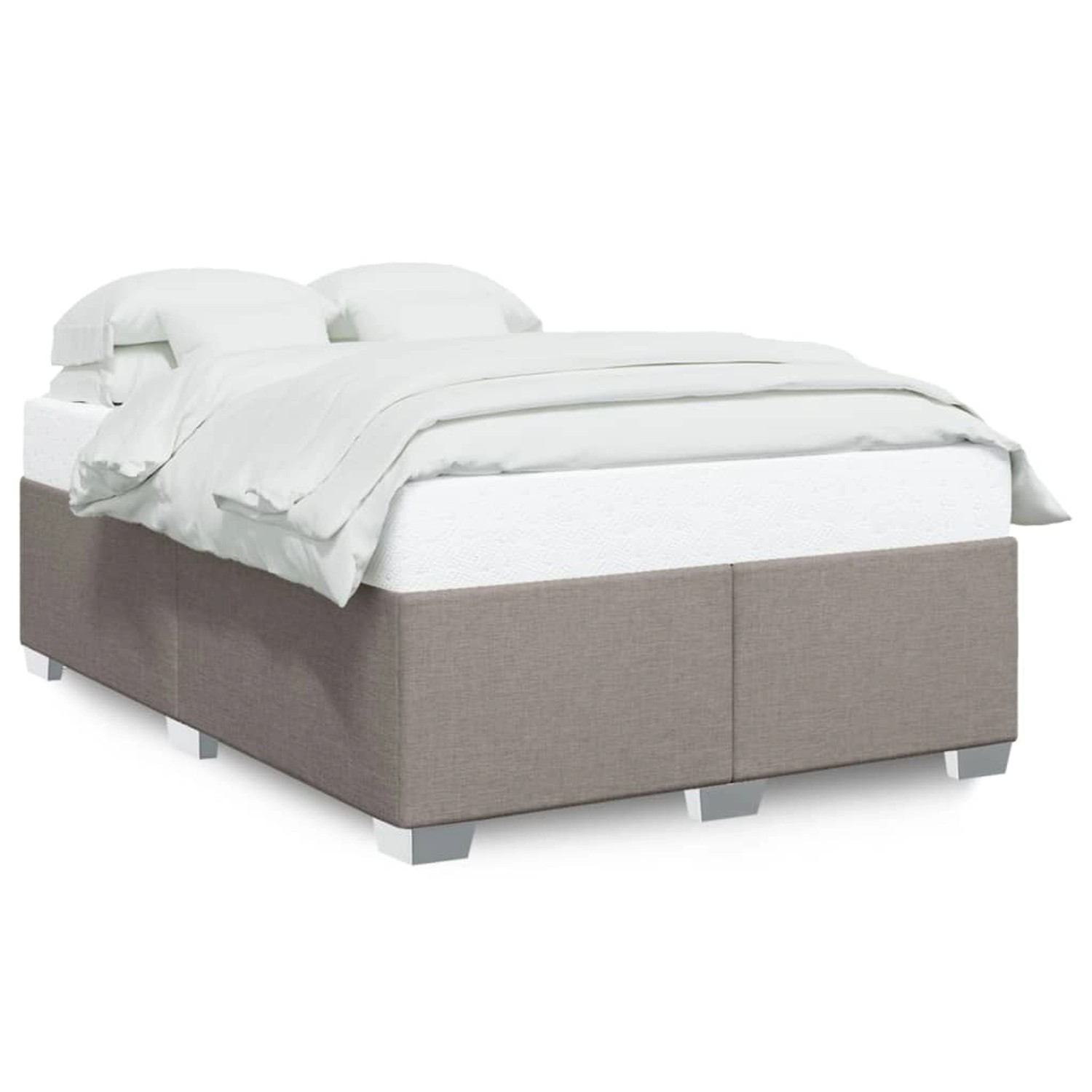 vidaXL Bettgestell ohne Matratze Taupe 160x200 cm Stoff2101090 vidaXL Bettgestell ohne Matratze Taupe 160x200 cm Stoff2101090 von VIDAXL