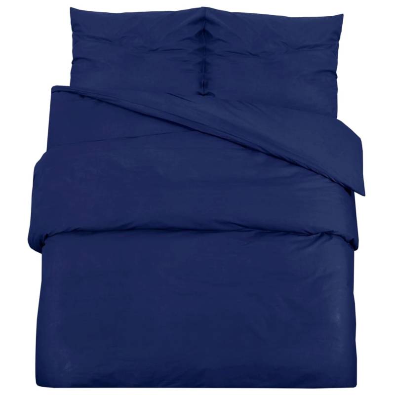 vidaXL Bettwäsche-Set Marineblau 200x220 cm Leichte Mikrofaser 136009 vidaXL Bettwäsche-Set Marineblau 200x220 cm Leichte Mikrofaser 136009 von VIDAXL