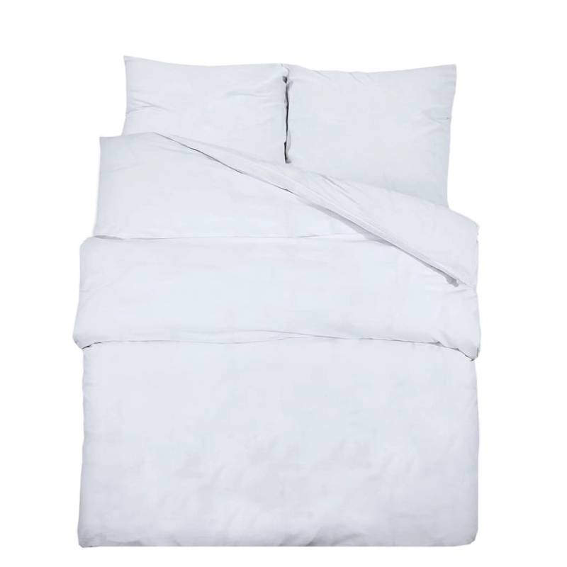 vidaXL Bettwäsche-Set Weiß 140x200 cm Leichte Mikrofaser 136026 von VIDAXL