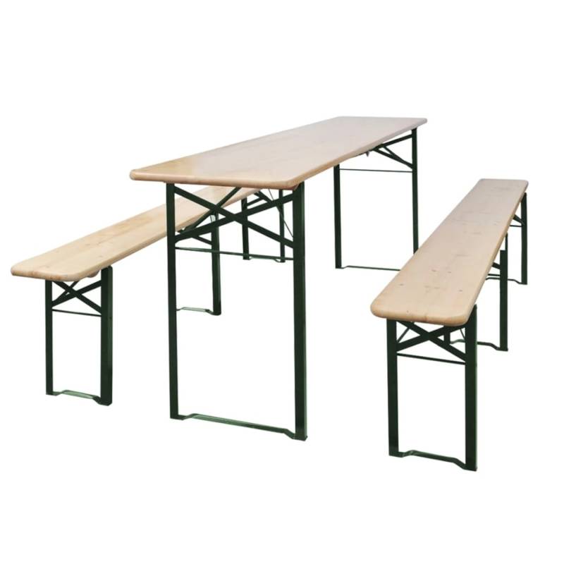 vidaXL Biertisch mit 2 Bänken Klappbar 220 cm Tannenholz 42207 von VIDAXL