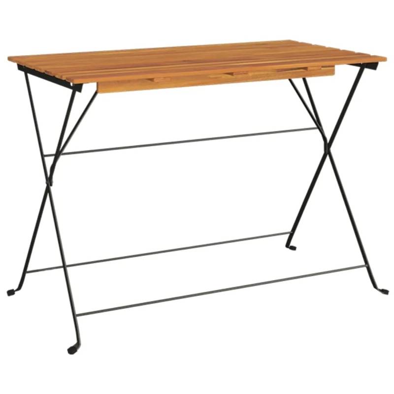 vidaXL Bistrotisch Klappbar 100x54x71 cm Massivholz Akazie und Stahl 319971 von VIDAXL