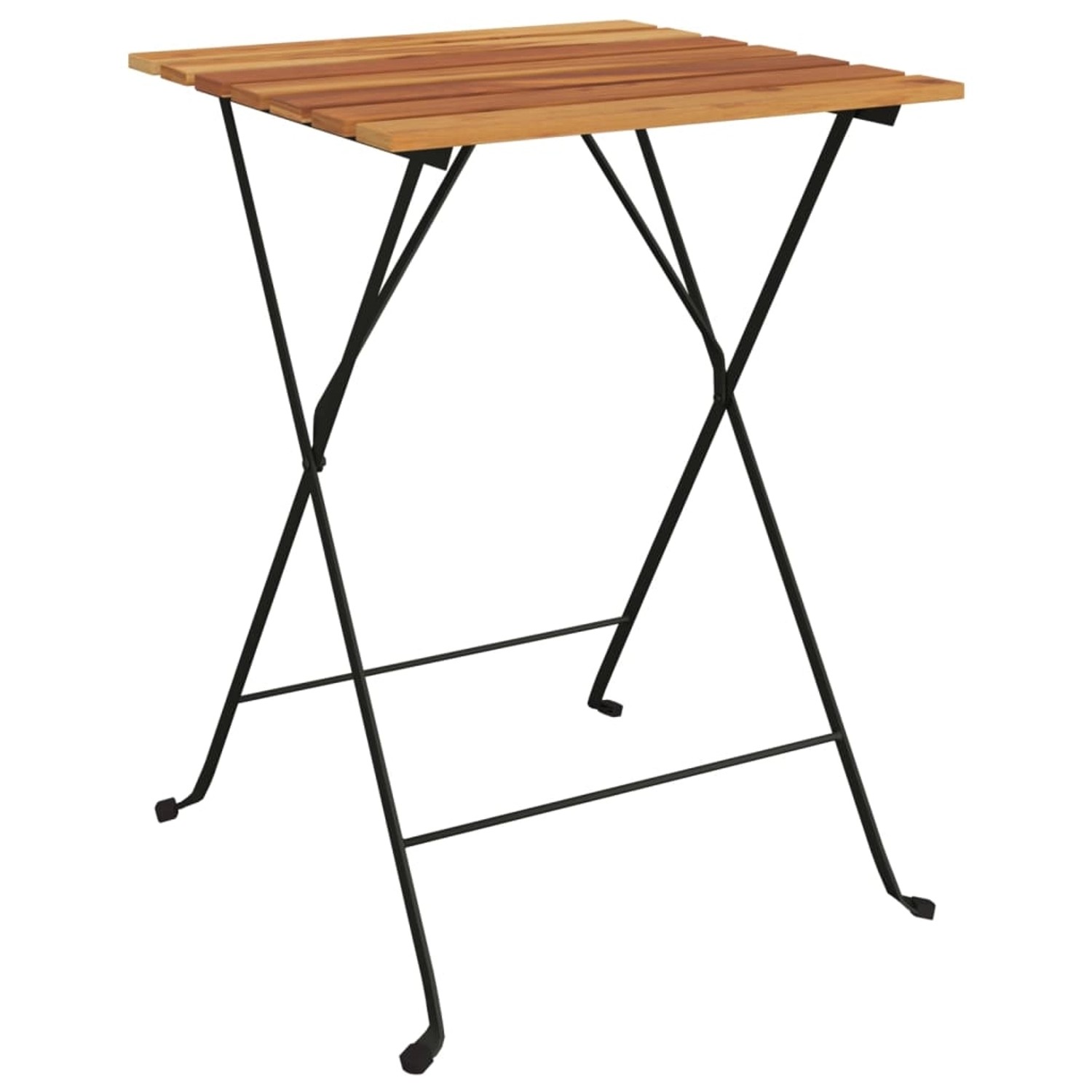 vidaXL Bistrotisch Klappbar 55x54x71 cm Massivholz Teak und Stahl 319978 vidaXL Bistrotisch Klappbar 55x54x71 cm Massivholz Teak und Stahl 319978 von VIDAXL