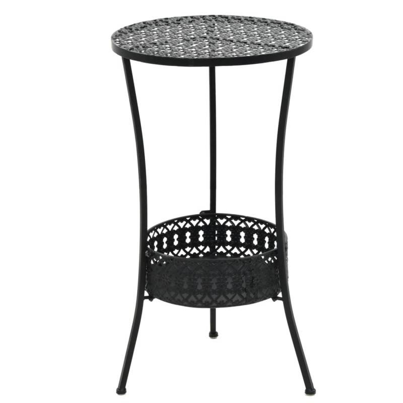 vidaXL Bistrotisch Schwarz 40x70cm Metall 245939 von VIDAXL