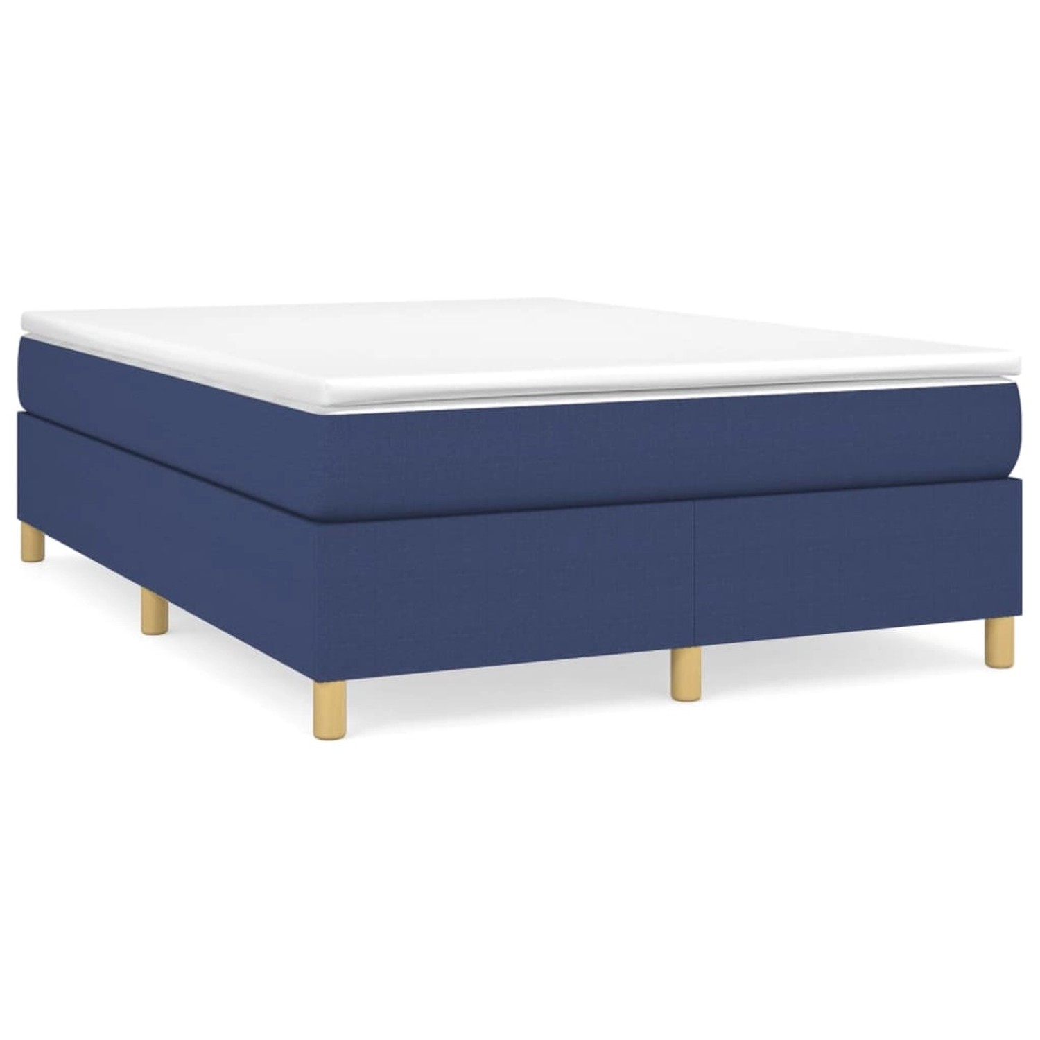 vidaXL Boxspringbett Blau 140x190 cm Stoff1359078 vidaXL Boxspringbett Blau 140x190 cm Stoff1359078 von VIDAXL
