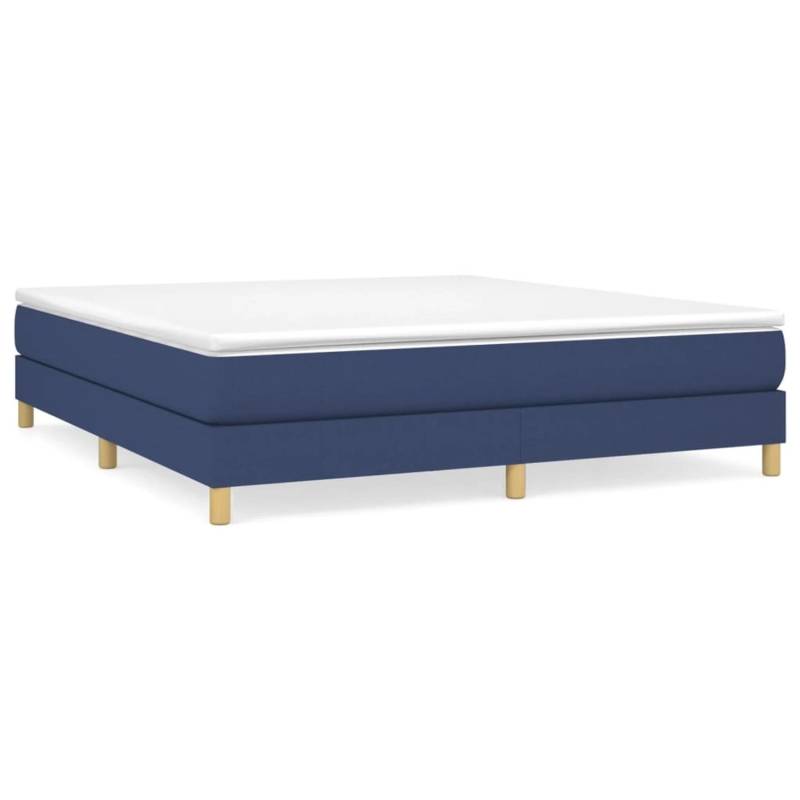 vidaXL Boxspringbett Blau 180x200 cm Stoff1396256 von VIDAXL