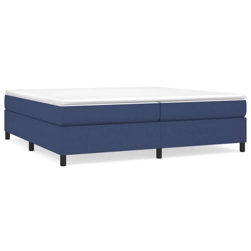 vidaXL Boxspringbett Blau 200x200 cm Stoff1369091 von VIDAXL