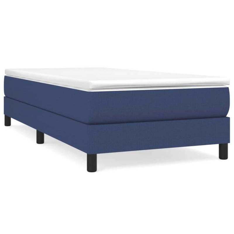 vidaXL Boxspringbett Blau 90x200 cm Stoff1358981 von VIDAXL