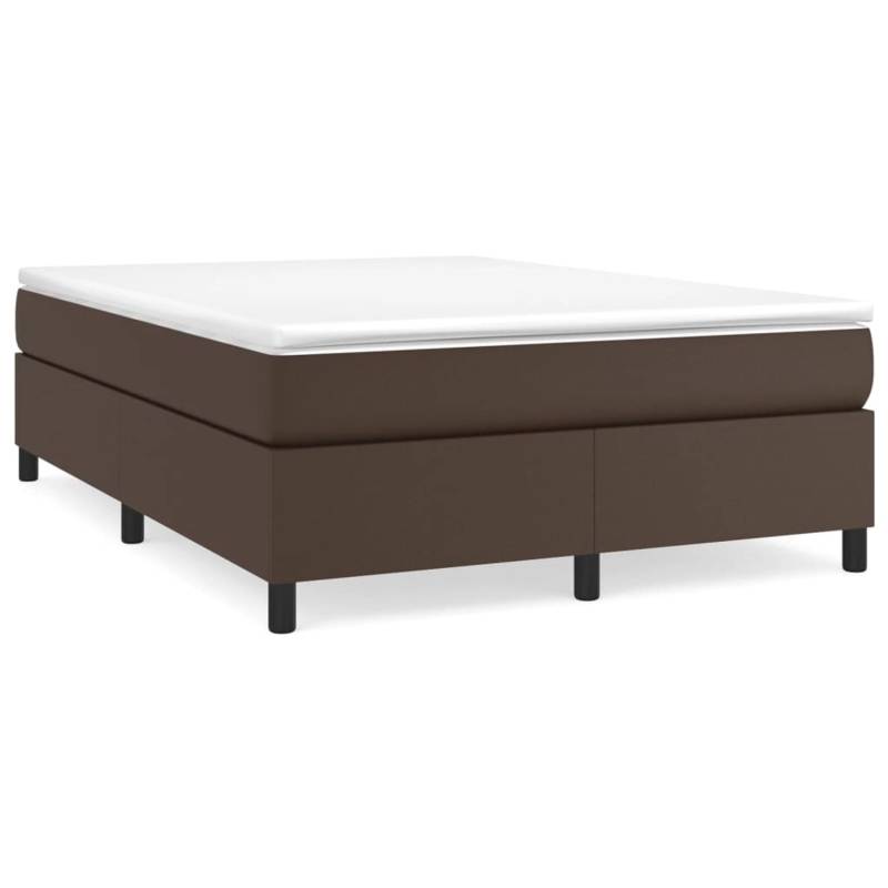 vidaXL Boxspringbett Braun 140x190 cm Kunstleder1465986 von VIDAXL