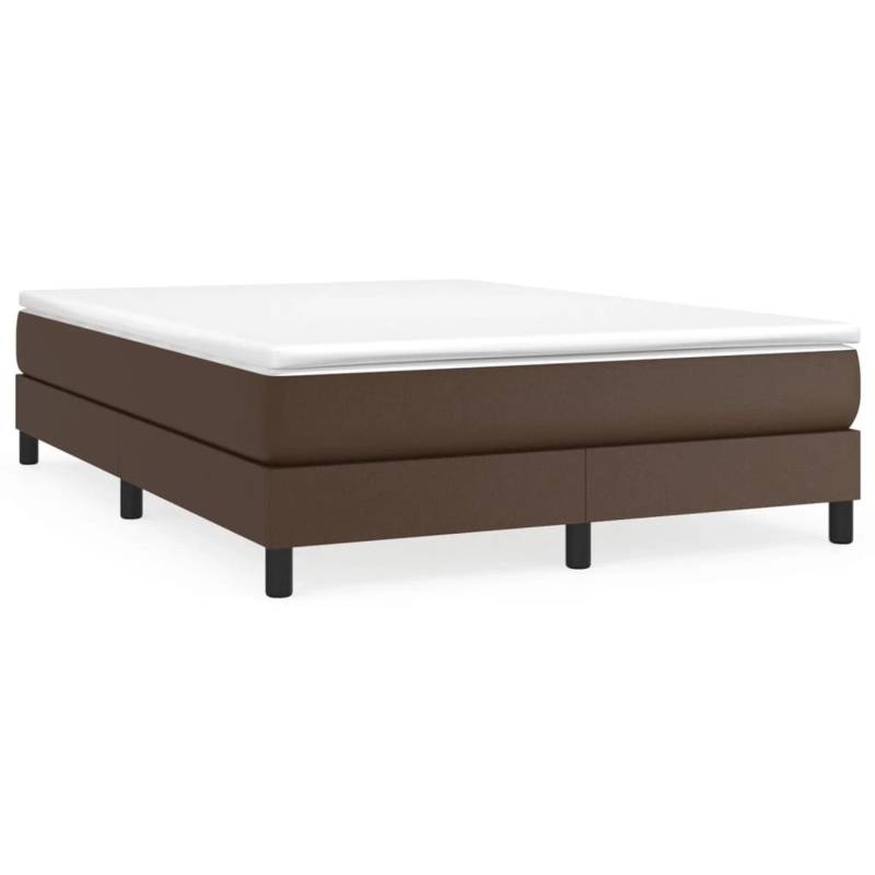 vidaXL Boxspringbett Braun 140x200 cm Kunstleder1394334 von VIDAXL