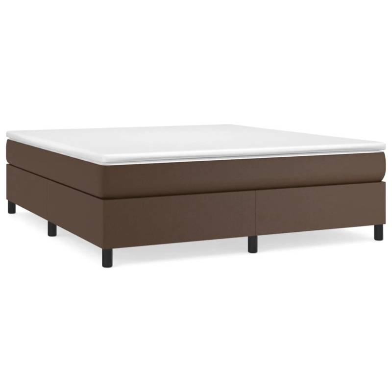 vidaXL Boxspringbett Braun 160x200 cm Kunstleder1465983 von VIDAXL