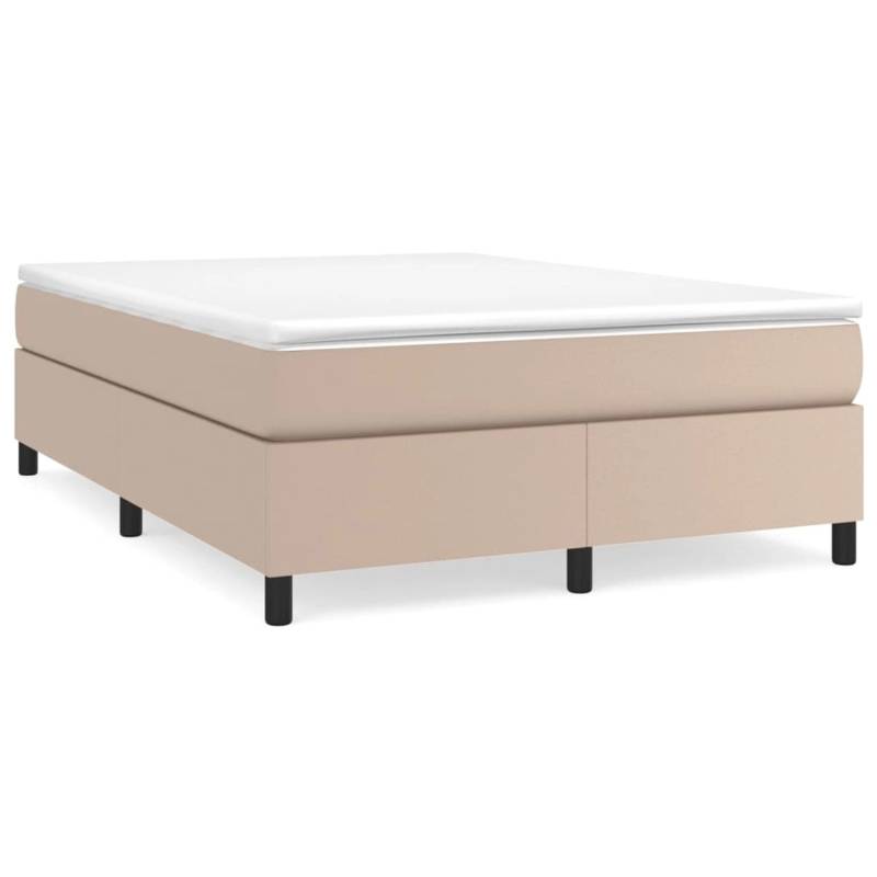 vidaXL Boxspringbett Cappuccino-Braun 140x190 cm Kunstleder1465982 von VIDAXL