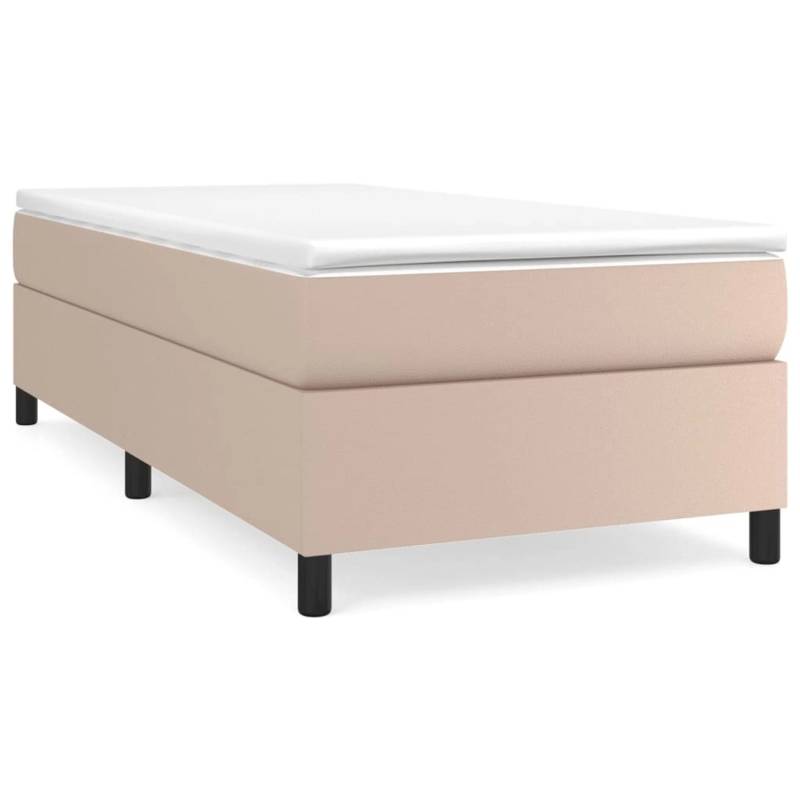vidaXL Boxspringbett Cappuccino-Braun 80x200 cm Kunstleder1465955 von VIDAXL