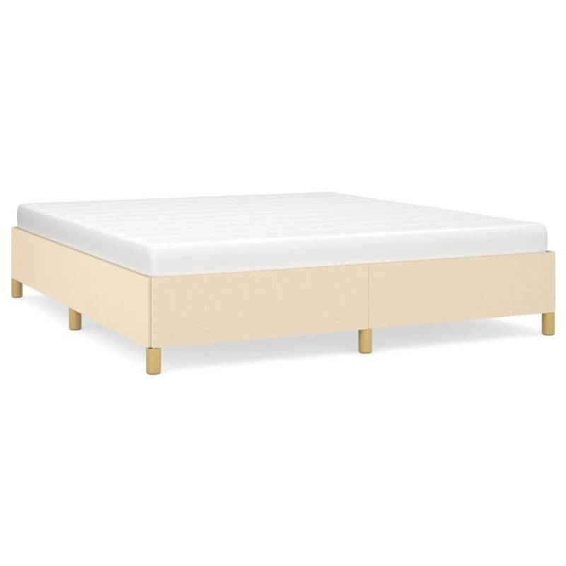 vidaXL Boxspringbett Creme 180x200 cm Stoff1398975 von VIDAXL