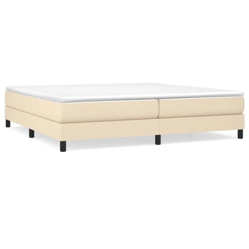 vidaXL Boxspringbett Creme 200x200 cm Stoff1347254 von VIDAXL