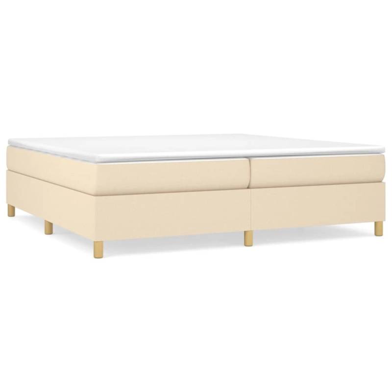 vidaXL Boxspringbett Creme 200x200 cm Stoff1366781 von VIDAXL