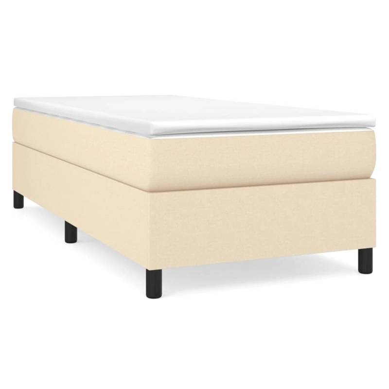 vidaXL Boxspringbett Creme 80x200 cm Stoff1347584 von VIDAXL