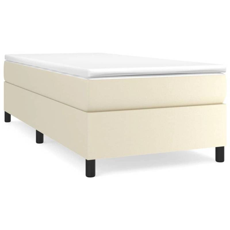 vidaXL Boxspringbett Creme 90x190 cm Kunstleder1465994 von VIDAXL
