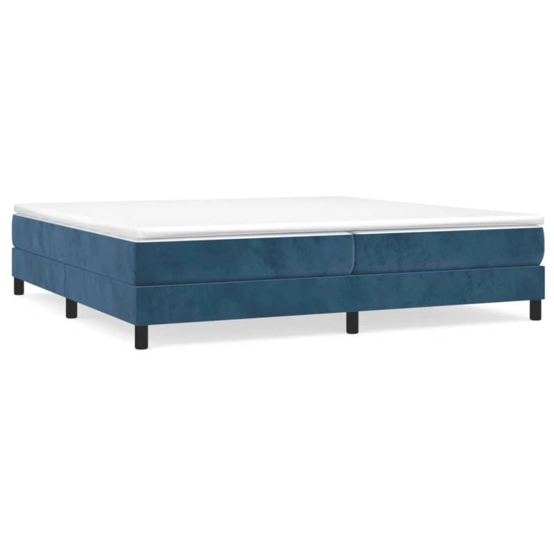 vidaXL Boxspringbett Dunkelblau 200x200 cm Samt1347659 von VIDAXL