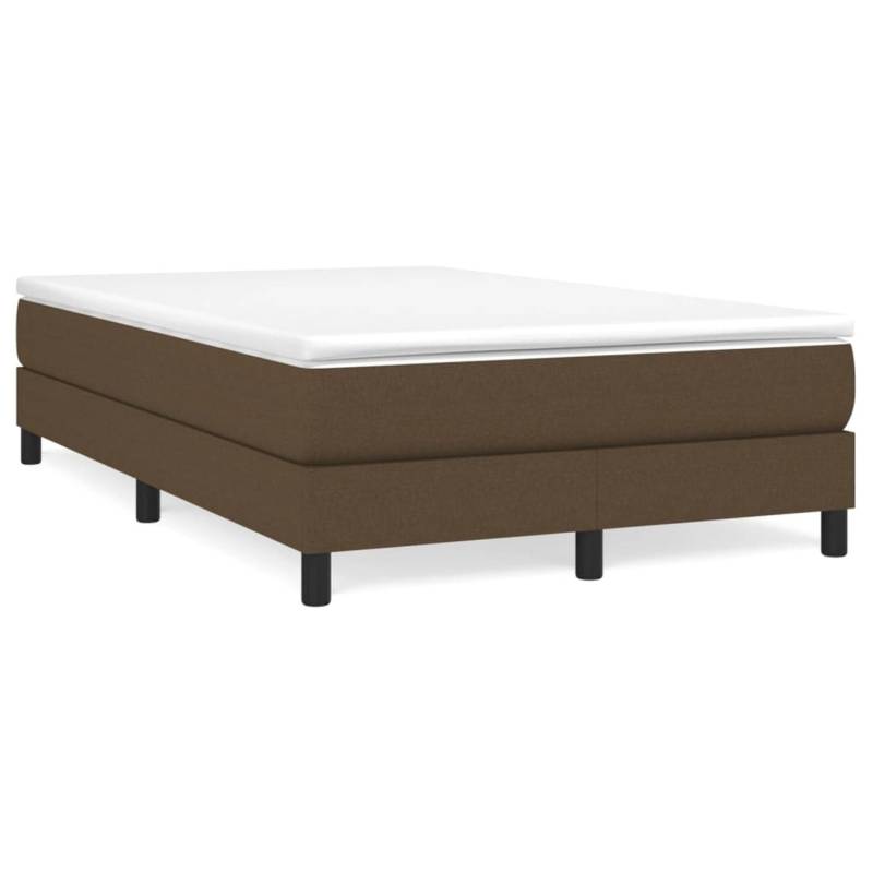 vidaXL Boxspringbett Dunkelbraun 120x200 cm Stoff1348890 von VIDAXL