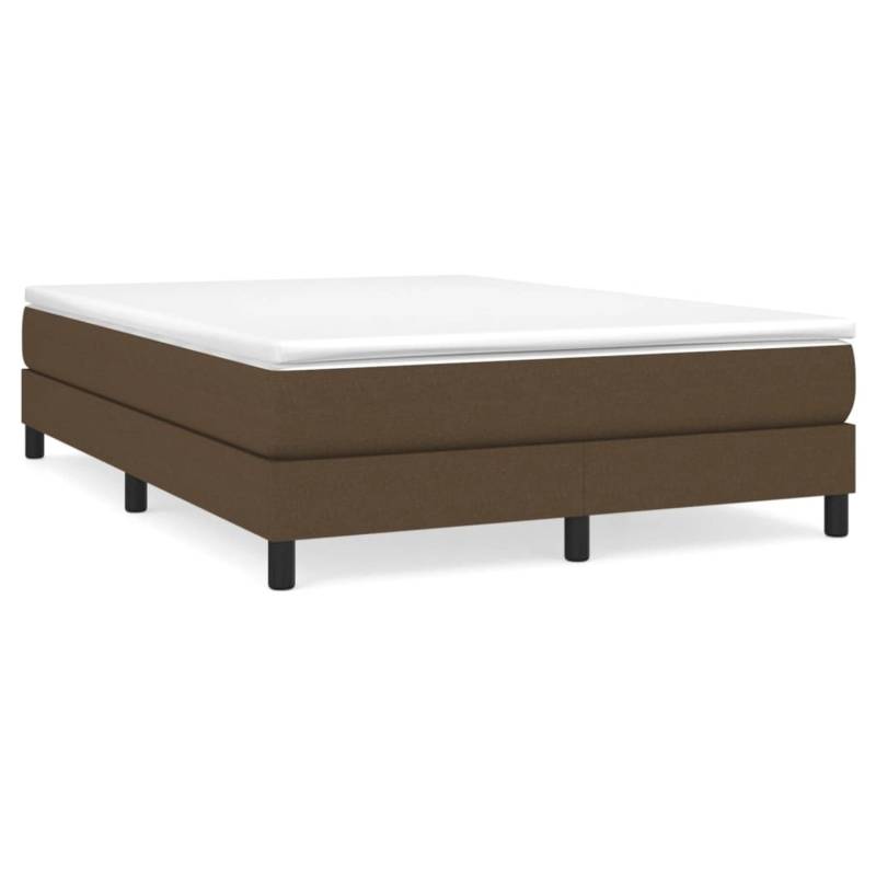vidaXL Boxspringbett Dunkelbraun 140x200 cm Stoff1370260 von VIDAXL
