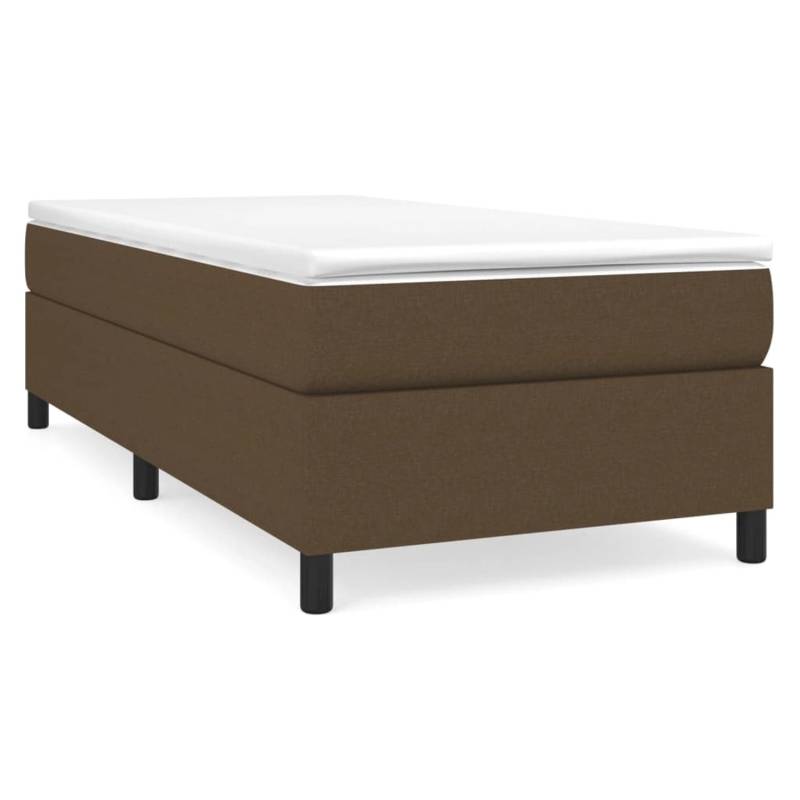 vidaXL Boxspringbett Dunkelbraun 80x200 cm Stoff1346696 von VIDAXL